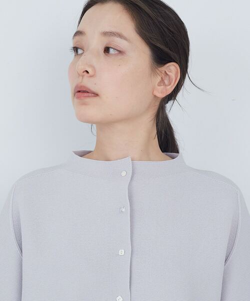 ADIEU TRISTESSE(アデュートリステス)の「【2way】COTTON FORTホールガーメントニットカーディガン(ニット/セーター・レディース・ライトグレー/サックスブルー/ブラック・FREE)」の6枚目の写真