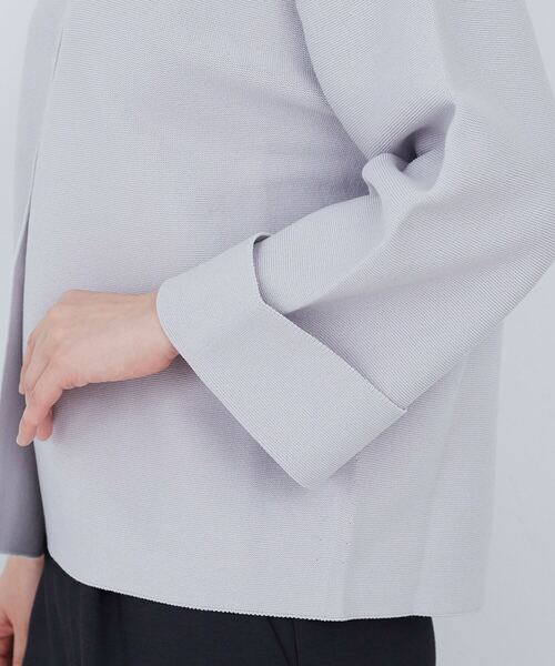 ADIEU TRISTESSE(アデュートリステス)の「【2way】COTTON FORTホールガーメントニットカーディガン(ニット/セーター・レディース・ライトグレー/サックスブルー/ブラック・FREE)」の4枚目の写真