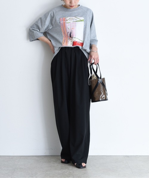 Eimee Law（エイミーロウ）の「アートプリント ラグランTシャツ（Tシャツ/カットソー・レディース・ホワイト系1/ダークネイビー/グレー/ホワイト系2・FREE）」の17枚目の写真