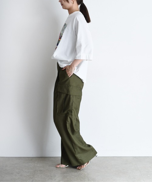 Eimee Law（エイミーロウ）の「アートプリント ラグランTシャツ（Tシャツ/カットソー・レディース・ホワイト系1/ダークネイビー/グレー/ホワイト系2・FREE）」の6枚目の写真