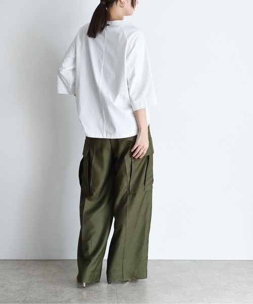 Eimee Law（エイミーロウ）の「アートプリント ラグランTシャツ（Tシャツ/カットソー・レディース・ホワイト系1/ダークネイビー/グレー/ホワイト系2・FREE）」の8枚目の写真