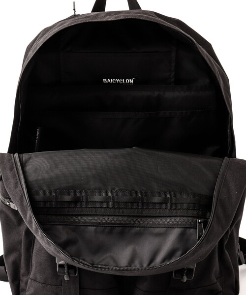 BAICYCLON by Bagjack（バイシクロン バイ バグジャック）の「【BAICYCLON by bagjack】《16インチ対応》コーデュラナイロン W-FLAP BACKPACK（NCL-03）（バックパック/リュック・メンズ・ブラック・FREE）」の17枚目の写真