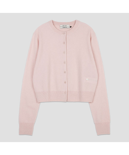 ATELIER NAIN(アトリエナイン)の「ESSENTIAL CASHMERE BASIC CARDIGAN(CD-2230)(カーディガン/ボレロ・レディース・ブラック/チャコール/ライトピンク・FREE)」の3枚目の写真