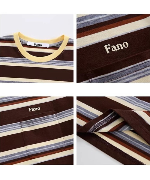 Fano Studios(ファノ ストゥディオズ)の「配色ボーダー リラックスフィット ロングスリーブTシャツ FC26S025【Fano Studios】【2026SS】(Tシャツ/カットソー・レディース・ブラウン系その他・M/L/S)」の10枚目の写真