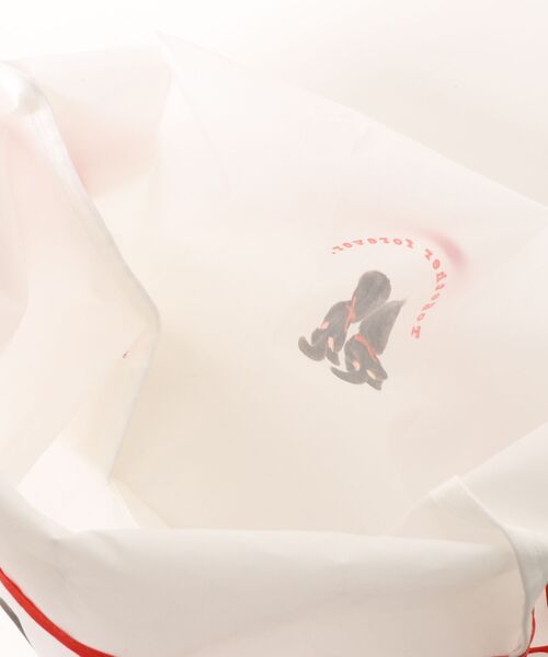 Rendez-Vous(ランデヴー)の「【 Monchhichi 】 モンチッチ ぬいぐるみエコバッグ 26S2(エコバッグ/サブバッグ・レディース・ホワイト×レッド/ベージュ・FREE)」の5枚目の写真
