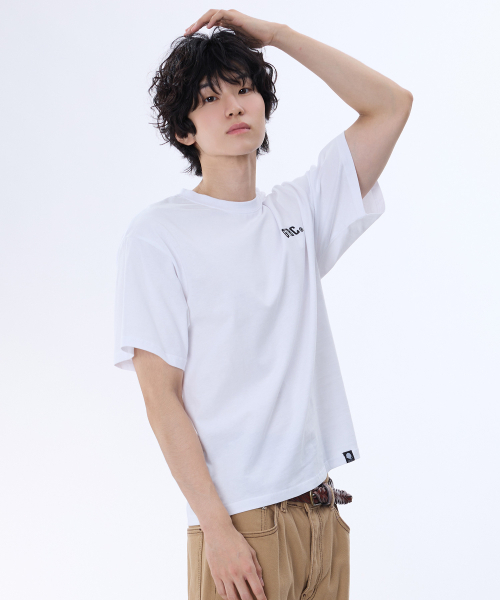 GHOST REPUBLIC(ゴーストリパブリック)の「GRBC スモール刺繍オーバーサイズ半袖Tシャツ 2カラー GT-341(Tシャツ/カットソー・レディース・ホワイト/ブラック・LARGE/X-LARGE/XX-LARGE)」の4枚目の写真