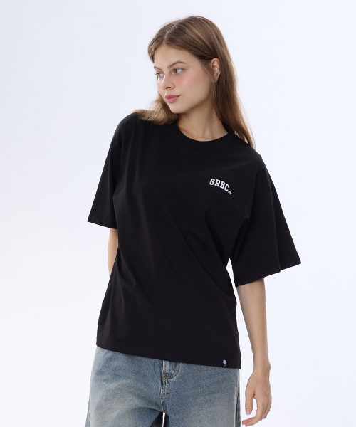 GHOST REPUBLIC(ゴーストリパブリック)の「GRBC スモール刺繍オーバーサイズ半袖Tシャツ 2カラー GT-341(Tシャツ/カットソー・レディース・ホワイト/ブラック・LARGE/X-LARGE/XX-LARGE)」の7枚目の写真