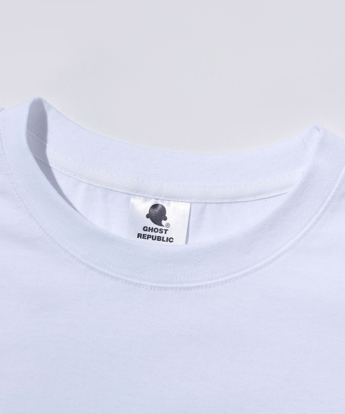 GHOST REPUBLIC(ゴーストリパブリック)の「GRBC スモール刺繍オーバーサイズ半袖Tシャツ 2カラー GT-341(Tシャツ/カットソー・レディース・ホワイト/ブラック・LARGE/X-LARGE/XX-LARGE)」の9枚目の写真