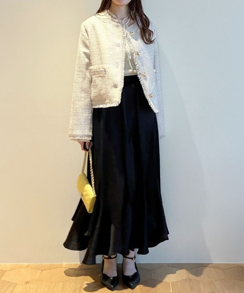 mysty woman（ミスティウーマン）の「エスカルゴマーメイドスカート7 665826（スカート・レディース・ブラック/アイボリー/グレー・FREE）」の22枚目の写真