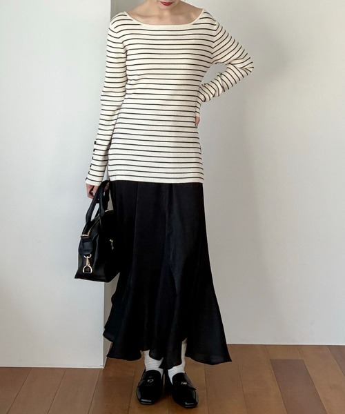 mysty woman（ミスティウーマン）の「エスカルゴマーメイドスカート7 665826（スカート・レディース・ブラック/アイボリー/グレー・FREE）」の20枚目の写真
