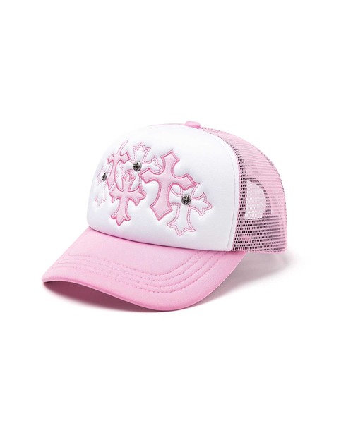 SUPPLIER(サプライヤー)の「メッシュキャップ|Multiple Cross Mesh Cap|SUPPLIER(キャップ・メンズ・ブラック/ピンク・FREE)」の2枚目の写真