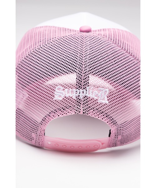 SUPPLIER(サプライヤー)の「メッシュキャップ|Multiple Cross Mesh Cap|SUPPLIER(キャップ・メンズ・ブラック/ピンク・FREE)」の7枚目の写真