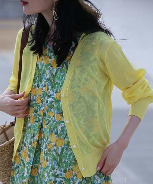cawaii(カワイイ)の「CAWAII服に合わせるためのUVカットカーディガン(Tシャツ/カットソー・レディース・ホワイト/ブラック/イエロー/ブルー・XL/M)」の4枚目の写真