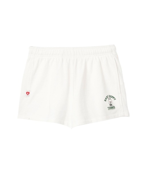 A BATHING APE(アベイシングエイプ)の「BABY DOPPY PRINTED SWEAT SHORTS(スウェットパンツ・レディース・ホワイト/ネイビー・SMALL/X-SMALL)」の1枚目の写真