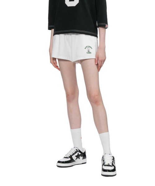 A BATHING APE(アベイシングエイプ)の「BABY DOPPY PRINTED SWEAT SHORTS(スウェットパンツ・レディース・ホワイト/ネイビー・SMALL/X-SMALL)」の5枚目の写真