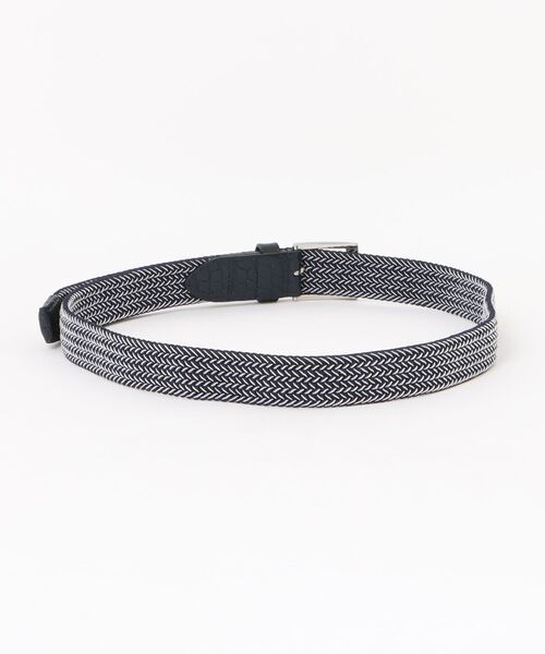 UNION STATION（ユニオンステーション）の「ヘリンボーンメッシュベルト（ベルト・メンズ・ブラック/ネイビー・FREE）」の3枚目の写真