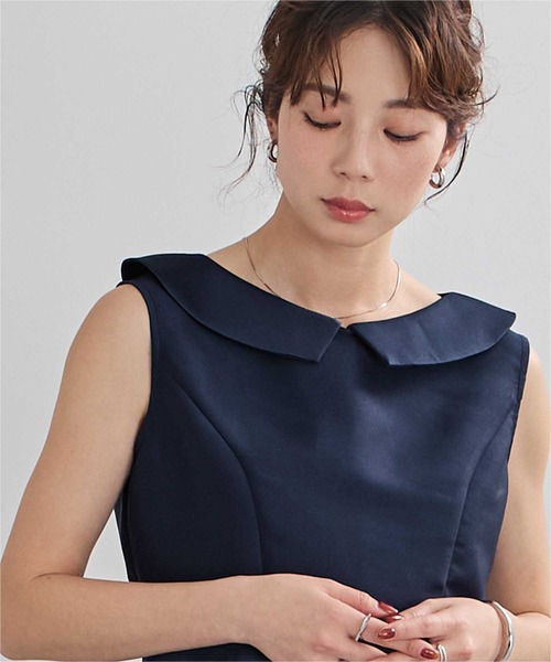 UR'S（ユアーズ）の「2wayペプラムノースリーブブラウス（シャツ/ブラウス・レディース・ホワイト/ネイビー・S/M/L）」の11枚目の写真