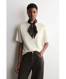 COS | スカーフディテール メリノウールTシャツ(Tシャツ/カットソー)