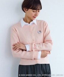 ハローキティコラボ（ハローキティコラボ）の「【ROPE' PICNIC×ハローキティ】ワッペンケーブルニットカーディガン（カーディガン/ボレロ）」