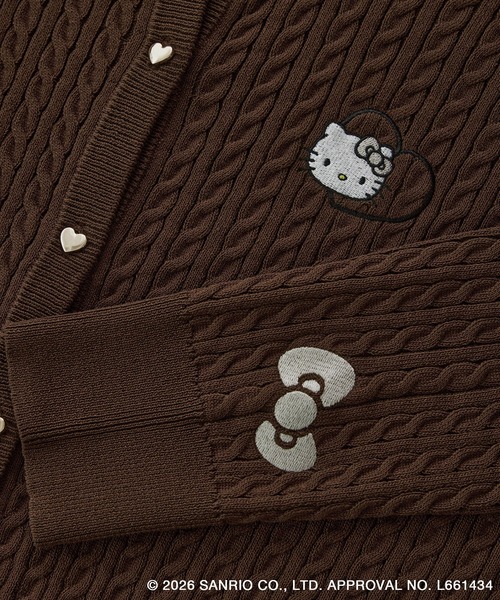【chesty 】キティコラボ　ニットカーディガン　ワッペン チェック柄 神戸初レディースブランド『Chesty』と『ハローキティ』がコラボ！親子