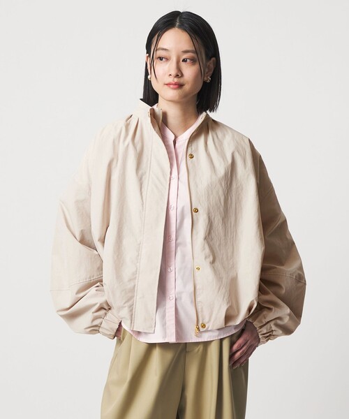 A DAY IN THE LIFE UNITED ARROWS(アデイインザライフユナイテッドアローズ)の「ワッシャー スタンドブルゾン <A DAY IN THE LIFE>(ブルゾン・レディース・ナチュラル/グレー系/ネイビー・FREE)」の15枚目の写真