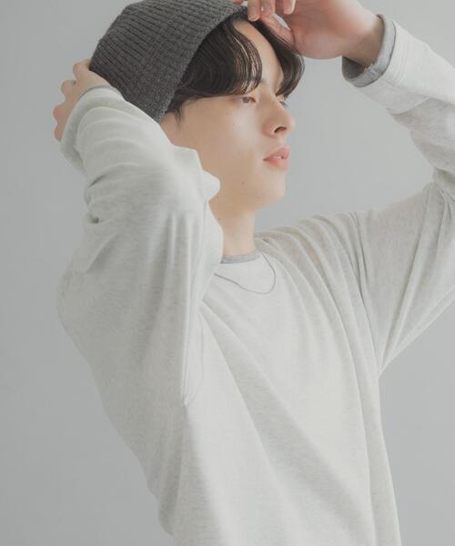 SENSE OF PLACE by URBAN RESEARCH（センスオブプレイスバイアーバンリサーチ）の「フェイクレイヤードロングTシャツ（Tシャツ/カットソー・メンズ・ライトグレー/ブラック/ネイビー・MEDIUM/LARGE）」の13枚目の写真