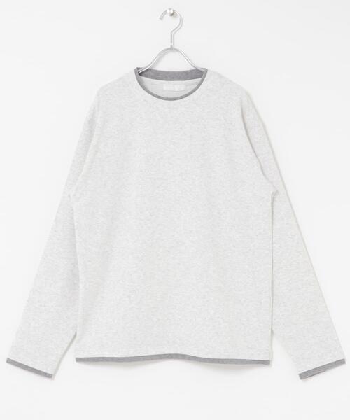 SENSE OF PLACE by URBAN RESEARCH（センスオブプレイスバイアーバンリサーチ）の「フェイクレイヤードロングTシャツ（Tシャツ/カットソー・メンズ・ライトグレー/ブラック/ネイビー・MEDIUM/LARGE）」の20枚目の写真