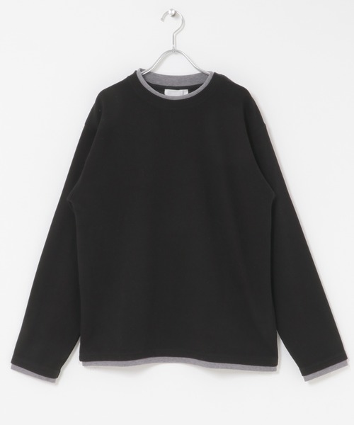 SENSE OF PLACE by URBAN RESEARCH(センスオブプレイスバイアーバンリサーチ)の「フェイクレイヤードロングTシャツ(Tシャツ/カットソー・メンズ・ライトグレー/ブラック/ネイビー・MEDIUM/LARGE)」の4枚目の写真