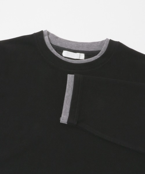 SENSE OF PLACE by URBAN RESEARCH(センスオブプレイスバイアーバンリサーチ)の「フェイクレイヤードロングTシャツ(Tシャツ/カットソー・メンズ・ライトグレー/ブラック/ネイビー・MEDIUM/LARGE)」の5枚目の写真