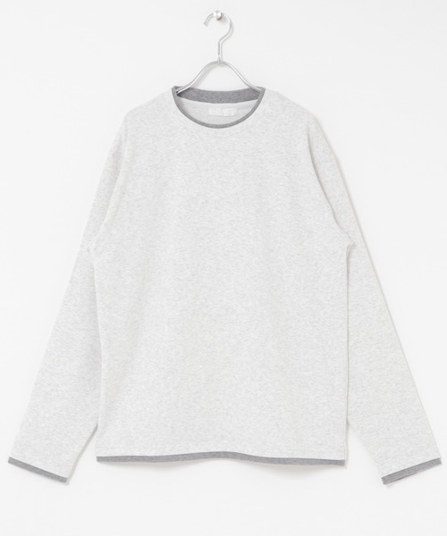 SENSE OF PLACE by URBAN RESEARCH(センスオブプレイスバイアーバンリサーチ)の「フェイクレイヤードロングTシャツ(Tシャツ/カットソー・メンズ・ライトグレー/ブラック/ネイビー・MEDIUM/LARGE)」の6枚目の写真