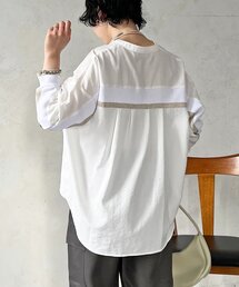 un dix cors | バックテープ麻調シャツ(シャツ/ブラウス)