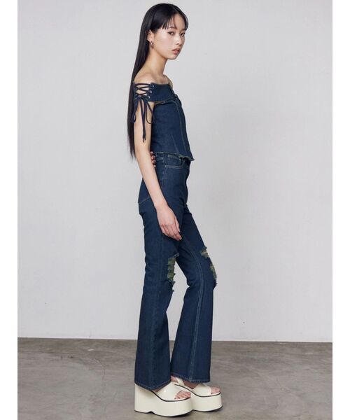 EMODA（エモダ）の「ウエッジプラットフォームサンダル（サンダル・レディース・アイボリー/ブラック・SMALL/LARGE/MEDIUM）」の9枚目の写真