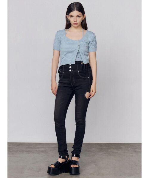 EMODA(エモダ)の「ウエッジプラットフォームサンダル(サンダル・レディース・アイボリー/ブラック・SMALL/LARGE/MEDIUM)」の4枚目の写真