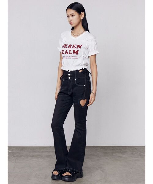 EMODA(エモダ)の「ウエッジプラットフォームサンダル(サンダル・レディース・アイボリー/ブラック・SMALL/LARGE/MEDIUM)」の10枚目の写真