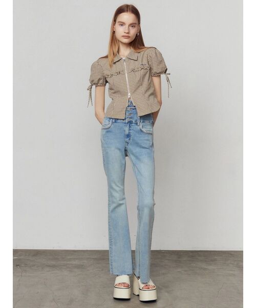 EMODA(エモダ)の「ウエッジプラットフォームサンダル(サンダル・レディース・アイボリー/ブラック・SMALL/LARGE/MEDIUM)」の18枚目の写真