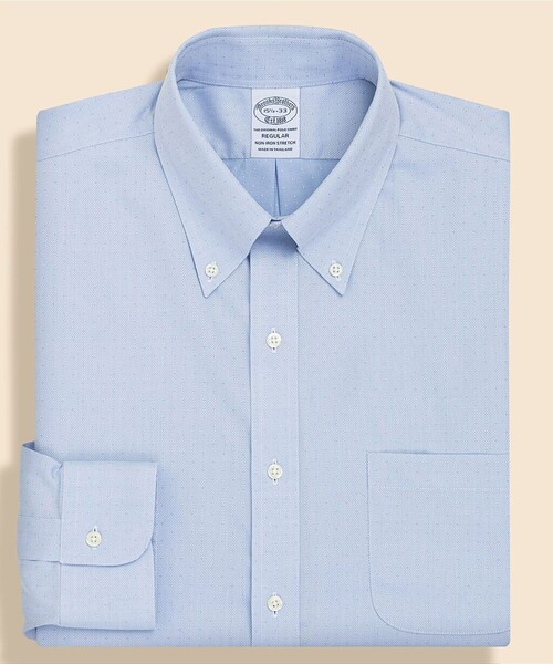 BROOKS BROTHERS(ブルックスブラザーズ)の「ストレッチドビー ドレスシャツ Regular Fit(ビジネスシャツ・メンズ・ホワイト×ブルー/ライトブルー・15 1/2-33/14 1/2-31/15-32/15 1/2-31/15 1/2-32/16 1/2-32/17-32/17-33/17 1/2-34/16-32/16-31/15-33/15-31/14 1/2-32/17-34/16 1/2-34/16 1/2-33/16-33)」の4枚目の写真