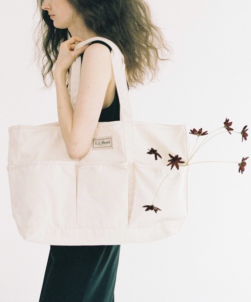 BIOTOP(ビオトープ)の「【L.L.Bean for BIOTOP】 Exclusive GARDEN TOTE BAG(トートバッグ・メンズ・チャコールグレー/ブラック/キナリ/ピンク・FREE)」の2枚目の写真