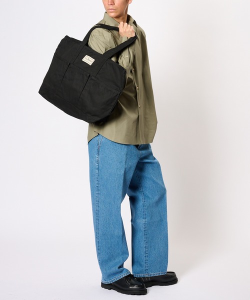 BIOTOP(ビオトープ)の「【L.L.Bean for BIOTOP】 Exclusive GARDEN TOTE BAG(トートバッグ・メンズ・チャコールグレー/ブラック/キナリ/ピンク・FREE)」の18枚目の写真