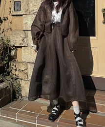WILLFULLY | panel sheer cardboard fabric SK(スカート)