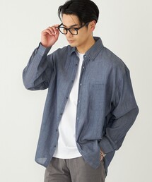 【SHIPS Colors別注】Engineer:シアー デニム シャツ◇