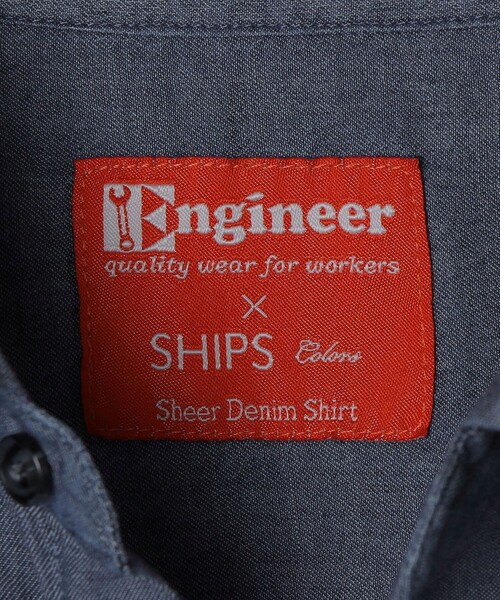 SHIPS Colors(シップス カラーズ)の「【SHIPS Colors別注】Engineer:シアー デニム シャツ◇(シャツ/ブラウス・メンズ・ネイビー/ブラック・MEDIUM/LARGE/X-LARGE)」の9枚目の写真