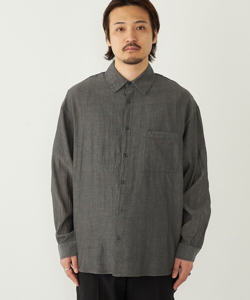 SHIPS Colors(シップス カラーズ)の「【SHIPS Colors別注】Engineer:シアー デニム シャツ◇(シャツ/ブラウス・メンズ・ネイビー/ブラック・MEDIUM/LARGE/X-LARGE)」の12枚目の写真