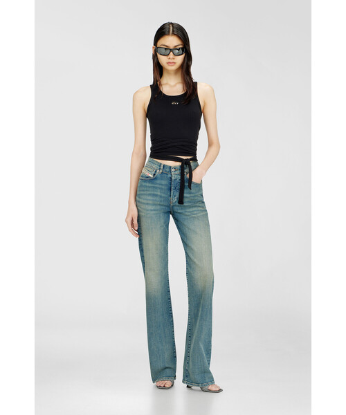 DIESEL(ディーゼル)の「ウィメンズ スリーブレストップ T-ANKY-TAIL-S1(Tシャツ/カットソー・レディース・ベージュ/ブラック/ホワイト・SMALL/MEDIUM/LARGE/X-SMALL/X-LARGE)」の9枚目の写真