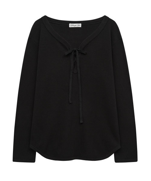 Midnight Move(ミッドナイトムーブ)の「waffle t (black)(Tシャツ/カットソー・レディース・その他・FREE)」の5枚目の写真