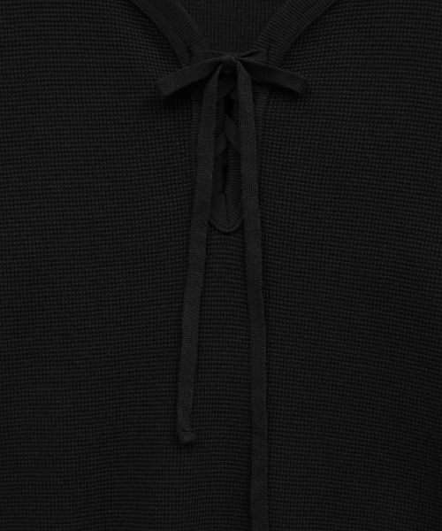 Midnight Move(ミッドナイトムーブ)の「waffle t (black)(Tシャツ/カットソー・レディース・その他・FREE)」の2枚目の写真