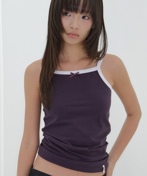 FANCY CLUB(ファンシークラブ)の「A'GEM/9 × .kom 『FANCY CLUB/ファンシークラブ』 AIRY SLEEVELESS/エアリータンクトップ(タンクトップ・レディース・グレー/パープル/ネイビー・FREE)」の1枚目の写真