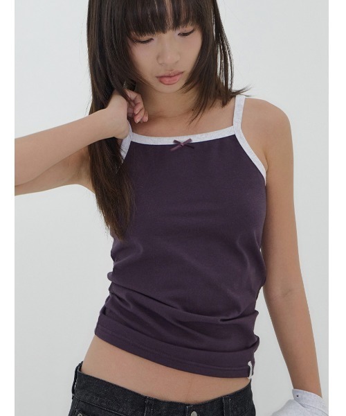 FANCY CLUB(ファンシークラブ)の「A'GEM/9 × .kom 『FANCY CLUB/ファンシークラブ』 AIRY SLEEVELESS/エアリータンクトップ(タンクトップ・レディース・グレー/パープル/ネイビー・FREE)」の15枚目の写真