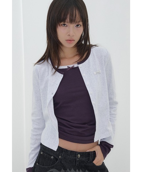 FANCY CLUB(ファンシークラブ)の「A'GEM/9 × .kom 『FANCY CLUB/ファンシークラブ』 AIRY SLEEVELESS/エアリータンクトップ(タンクトップ・レディース・グレー/パープル/ネイビー・FREE)」の17枚目の写真