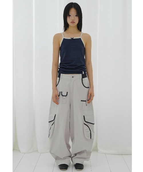 FANCY CLUB(ファンシークラブ)の「A'GEM/9 × .kom 『FANCY CLUB/ファンシークラブ』 AIRY SLEEVELESS/エアリータンクトップ(タンクトップ・レディース・グレー/パープル/ネイビー・FREE)」の5枚目の写真
