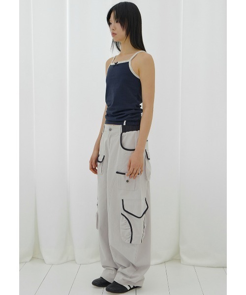 FANCY CLUB(ファンシークラブ)の「A'GEM/9 × .kom 『FANCY CLUB/ファンシークラブ』 AIRY SLEEVELESS/エアリータンクトップ(タンクトップ・レディース・グレー/パープル/ネイビー・FREE)」の6枚目の写真